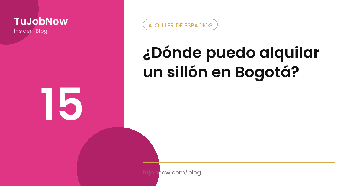 ¿Dónde puedo alquilar un sillón en Bogotá?
