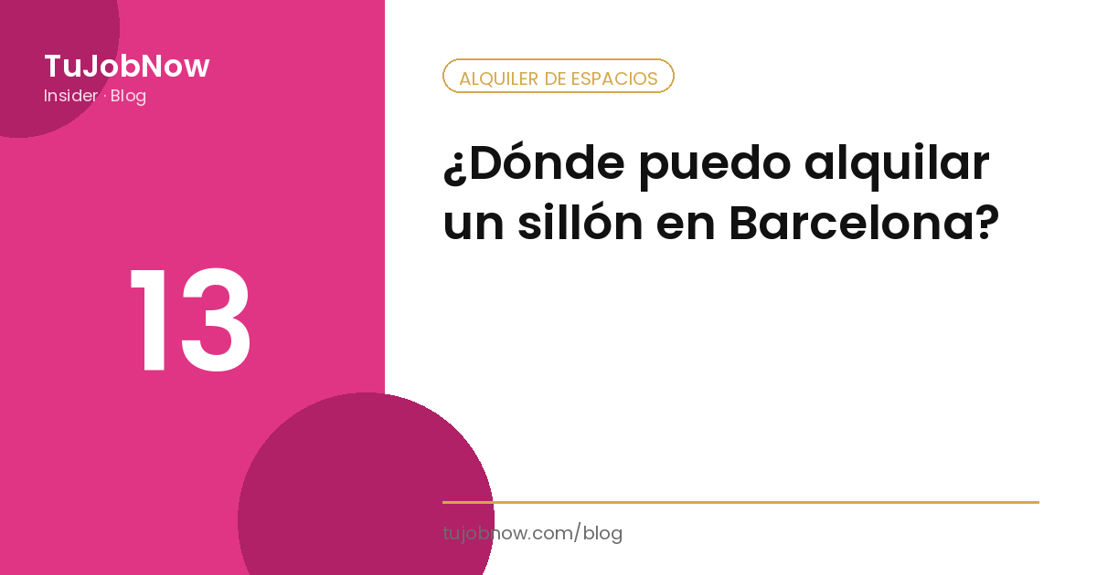¿Dónde puedo alquilar un sillón en Barcelona?