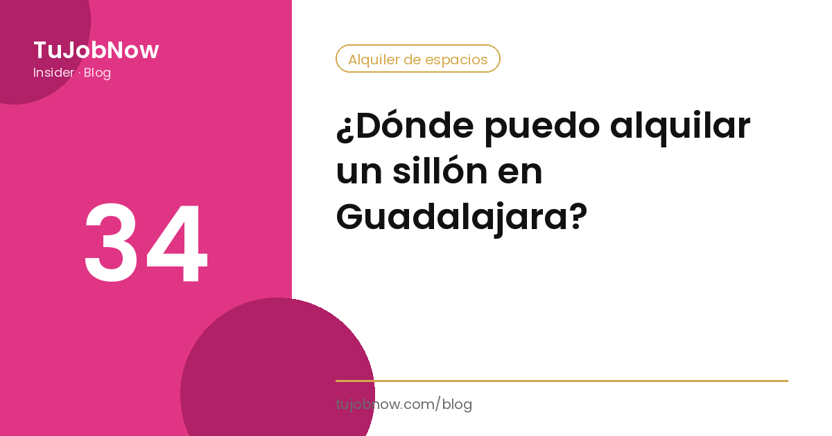 ¿Dónde puedo alquilar un sillón en Guadalajara?