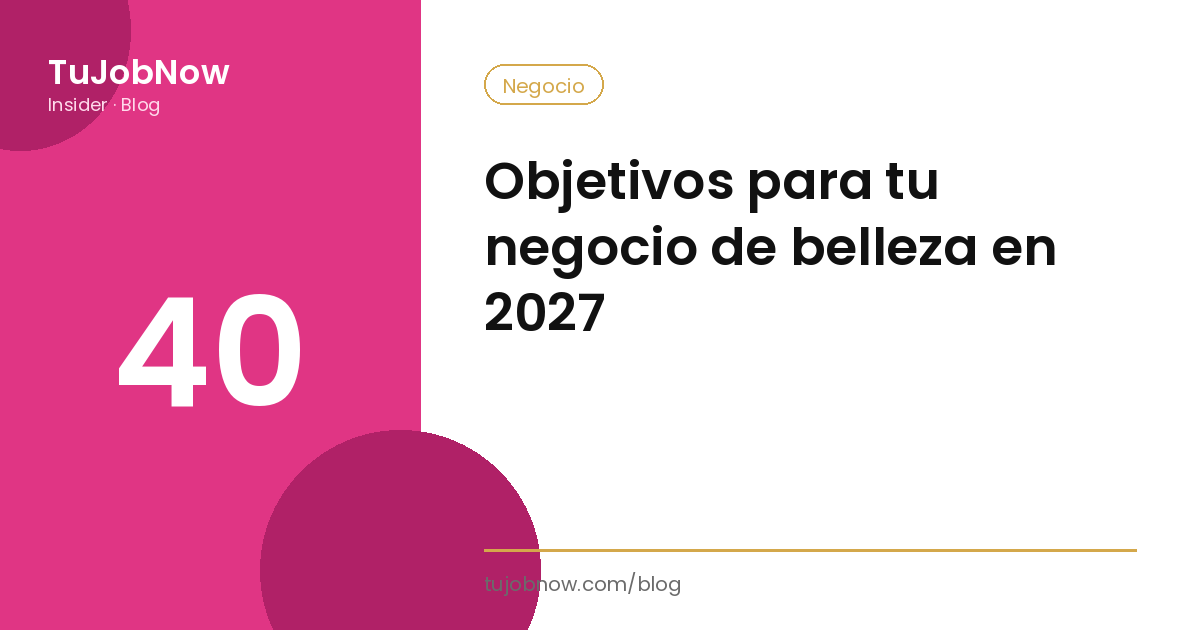 Objetivos para tu negocio de belleza en 2027